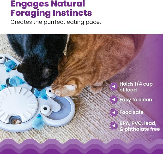 Catstages Nina Ottosson Rainy Day Puzzle & Play Cat Toy Treat Puzzle, 14" - Image 4