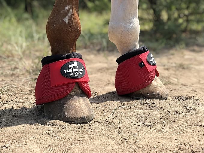 TGW RIDING 2520D Horse Bell Boots No-Turn Horse Bell Boots, Equine Ballistic Hoof Overreach Bell Boot, Pair