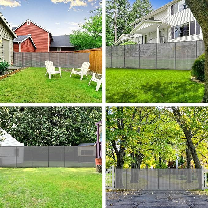 250" Extra Wide Retractable Baby Gates, Reinforced 21ft Large Baby Gate Retractable Pet Gates for Wide Openings, 48" Extra Tall Pet Gate Outdoor Retractable Gate, Long Dog Gate Retractable Fence, Gray