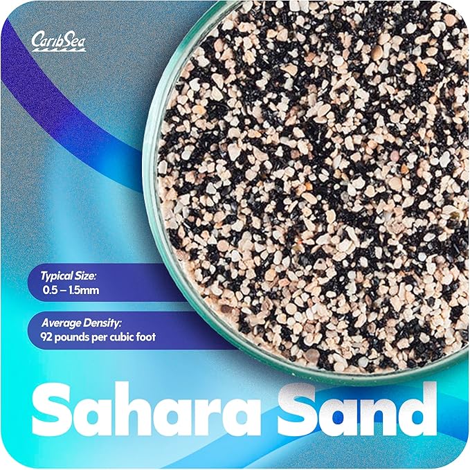 Carib Sea African Cichlid Mix Sahara Sand - 20 lb - Natural Substrate Buffers pH, Ideal for African Cichlids, Enhances Color & Behavior in Freshwater Aquariums