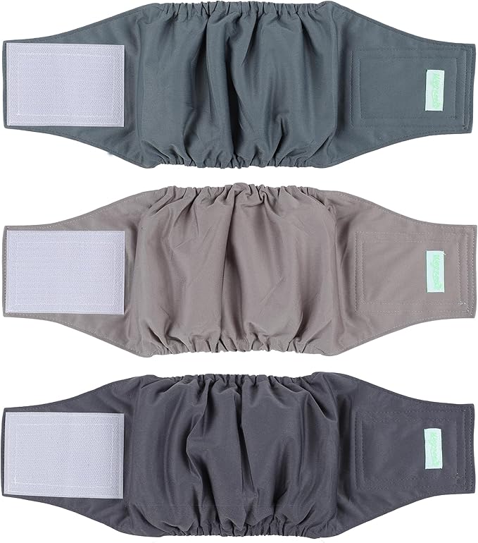 wegreeco Washable Male Dog Belly Band (Stylish Pattern)- Pack of 3 - Washable Male Dog Belly Wrap, Dog Diapers Male (X-Large)