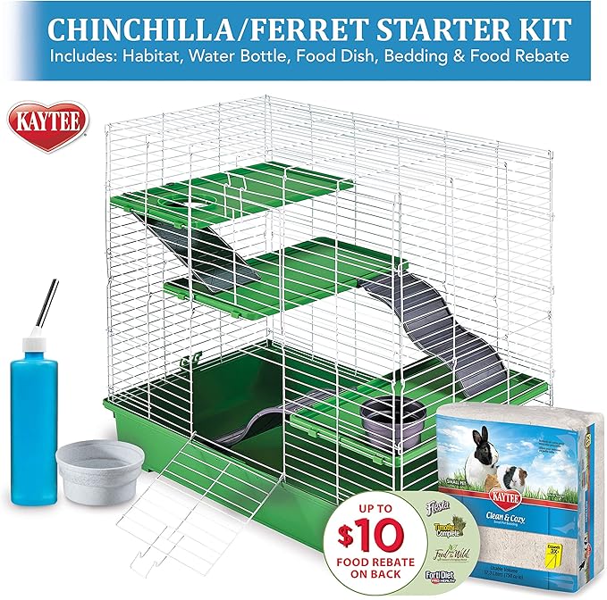 Kaytee My First Home Starter Kit Habitat for Pet Ferrets or Chinchillas