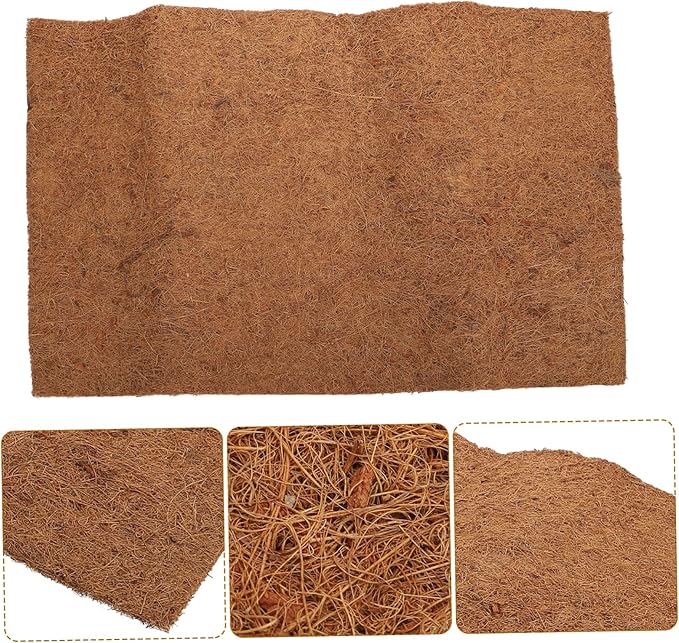 COLLBATH Natural Coconut Fiber Reptile Bedding Mat Terrarium Liner for Snakes Tortoises and Lizards Breathable Coir Substrate for Reptile Care and Landscaping