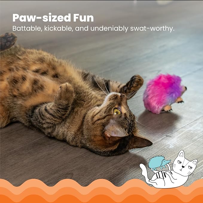 Catstages Catnip Plushies Hedgehog Multicolored Plush Catnip Cat Toy - Image 5