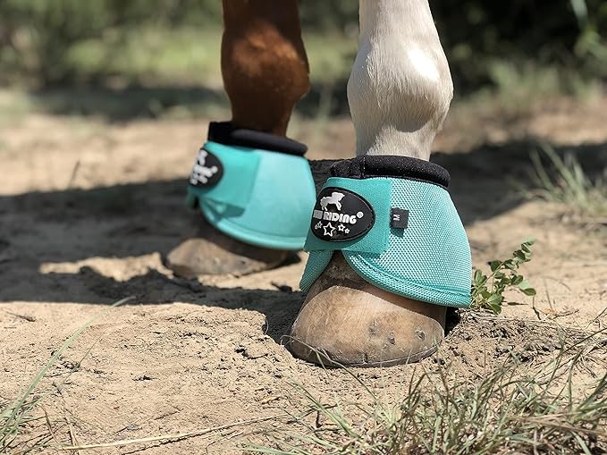 TGW RIDING 2520D Horse Bell Boots No-Turn Horse Bell Boots, Equine Ballistic Hoof Overreach Bell Boot, Pair