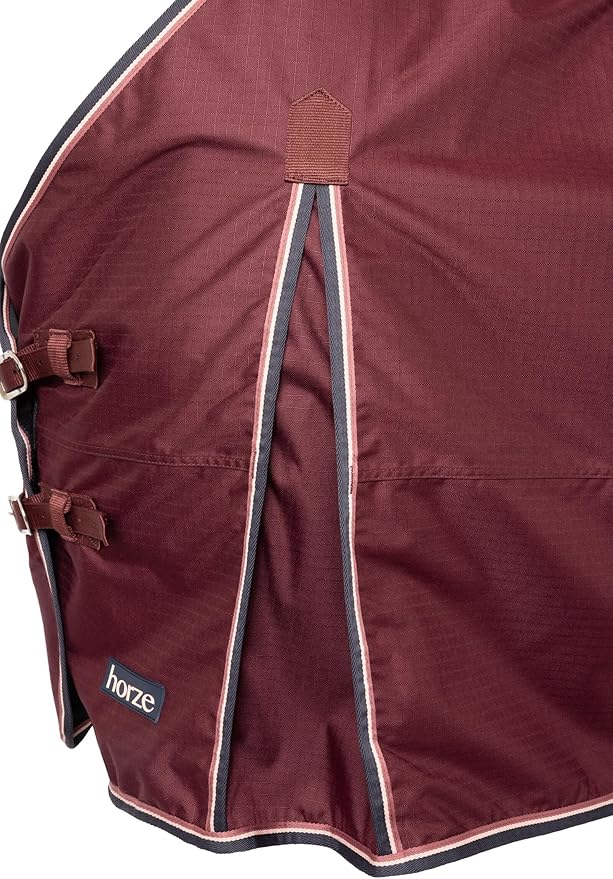 HORZE Glasgow Light Weight Waterproof Turnout Horse Sheet (No Fill) - Burgundy - 72 in