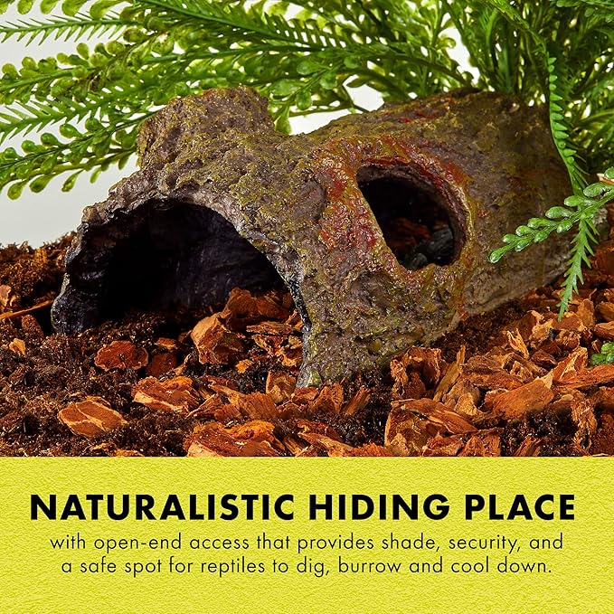 Zilla Pet Reptile Bark Bends Terrarium Decor, Medium,Brown