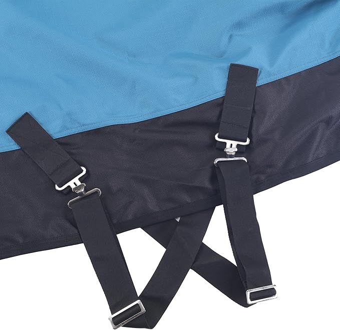 LEAFOREST 1200 Denier Waterproof Mini Shetland Rug Pony Rug Foal Rug Turnout Rug (no Filling) Blue Black 39IN