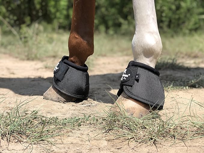 TGW RIDING 2520D Horse Bell Boots No-Turn Horse Bell Boots, Equine Ballistic Hoof Overreach Bell Boot, Pair