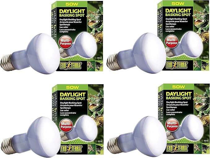 Exo Terra Sun-Glo Basking Spot Lamp, 50-Watt/120-Volt (4 Pack)