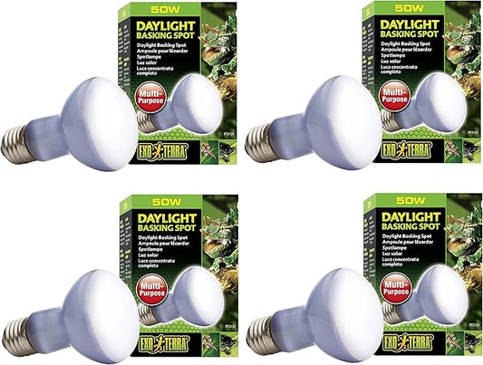 Exo Terra Sun-Glo Basking Spot Lamp, 50-Watt/120-Volt (4 Pack)