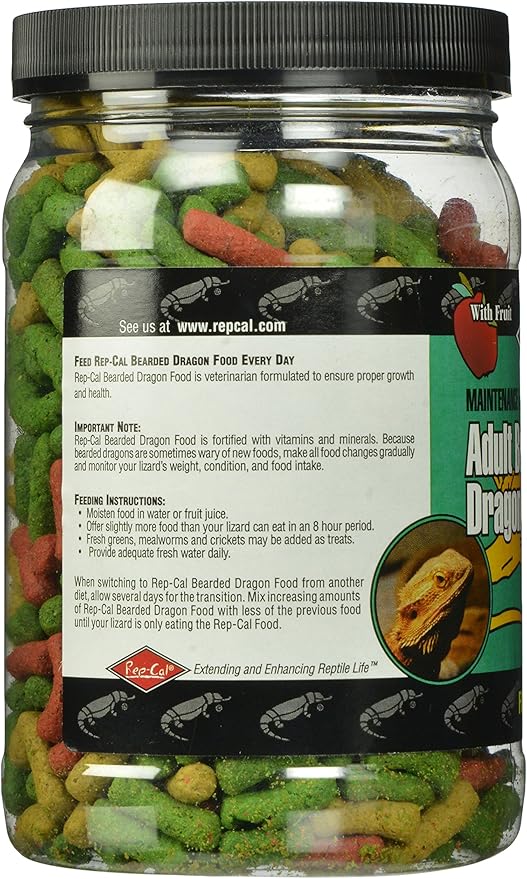 Rep-Cal Srp00815 Adult Bearded Dragon Pet Food, 8-Ounce