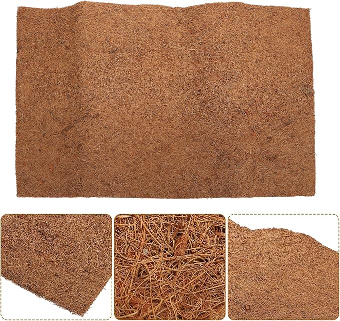 KESYOO Natural Coconut Fiber Reptile Mat Terrarium Bedding for Lizard Turtle Gecko Breathable Easy to Strong Permeability Pet Bedding