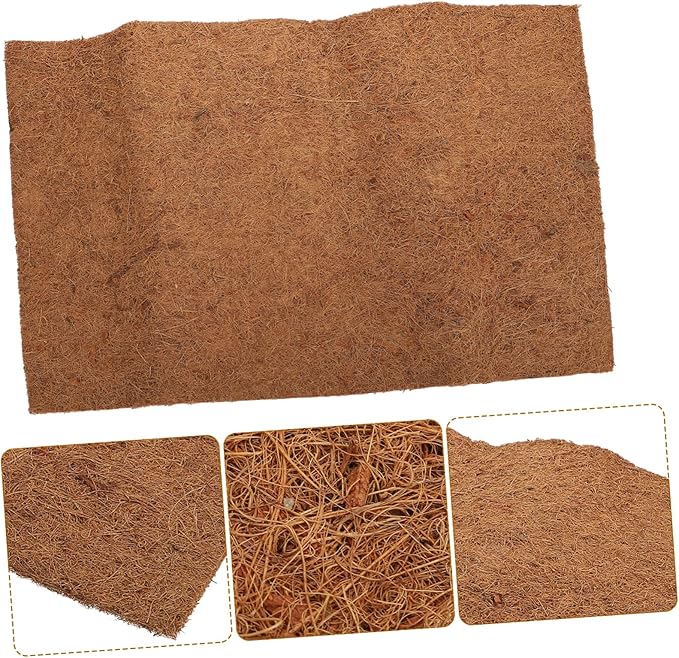 Happyyami Natural Coconut Fiber Reptile Bedding Liner Terrarium Mat for Turtles Lizards and Snakes Breathable Coconut Substrate for Reptile Habitat Care