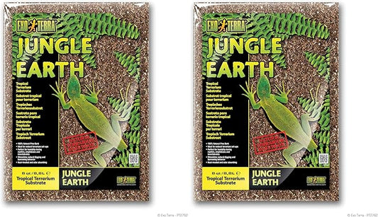 Exo Terra Jungle Earth, Tropical Terrarium Substrate, 8 Quarts, PT2762 (Pack of 2)