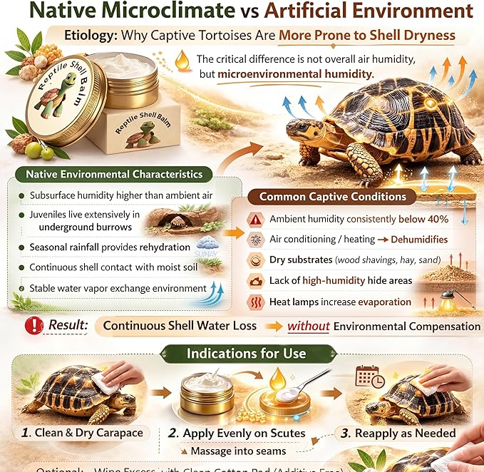 2.7 Oz Tortoise Shell Balm Ointment for Sulcata, Russian & Hermann ?€? Shell Conditioner Cream for Dry, Dull Scutes ?€? Reptile Wax Treatment for Turtle Lotion