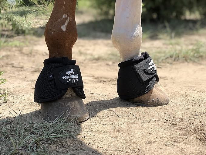 TGW RIDING 2520D Horse Bell Boots No-Turn Horse Bell Boots, Equine Ballistic Hoof Overreach Bell Boot, Pair