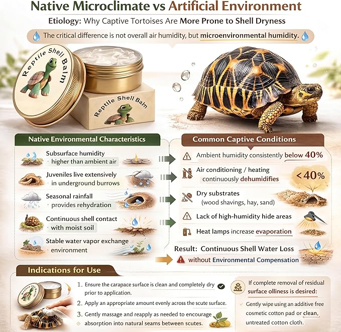 2.6 Oz Tortoise Shell Balm – Professional Dry, Cracked & Dull Shell Care Ointment & Conditioner for Sulcata, Russian & Hermann Tortoises – Natural Wax & Lanolin Formula