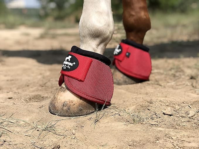 TGW RIDING 2520D Horse Bell Boots No-Turn Horse Bell Boots, Equine Ballistic Hoof Overreach Bell Boot, Pair
