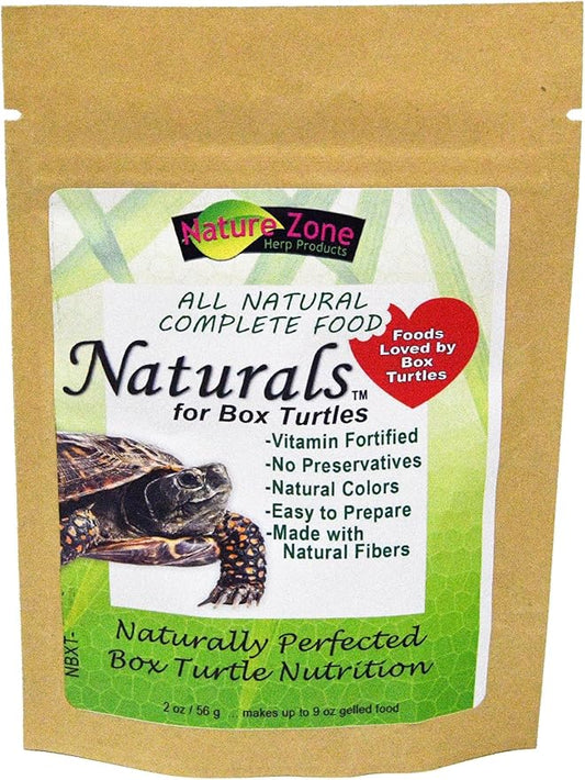 Nature Zone Naturals for Box Turtles, 2 oz, for Ornate. Eastern, Western, Land Turtle, Box Turtle Food