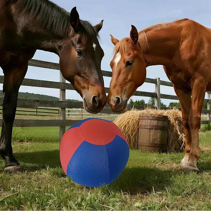 Jolly Ball for Horses - 18-inch Elastic Outdoor Pasture Ball to Prevent Boredom, Fun Horse Toys for Active Play