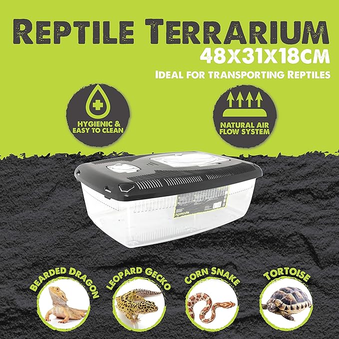 Komodo Plastic Terrarium, Plastic Vivariums, Reptile Habitats, Terrariums for Reptiles, Vivariums for Reptiles, Habitats for Reptiles