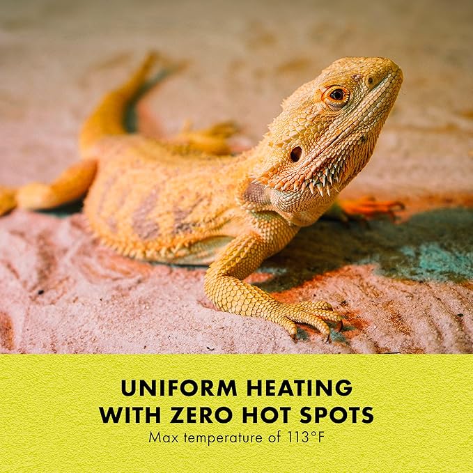 Zilla Heat Mat, Terrarium Heater for Reptiles, Snakes (Ball Pythons, Corn Snakes), Leopard Geckos, Tortoises, Amphibians and Arachnids, Medium, Fits 30-40 Gallon, 16 Watt
