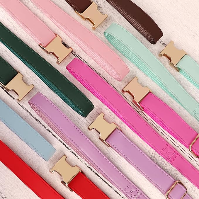 PET ARTIST Soft PU Leather Dog Collar and Leash Set, Bright & Stylish 5FT PU Leather Leash and Collar Set, Durable Pet Collars with Quick Release Metal Buckle for Small Dogs,Mint Green,S(9"-14")