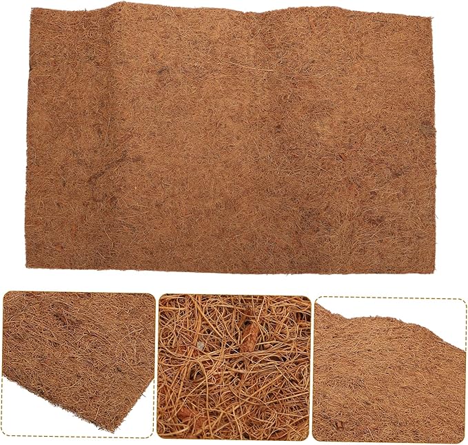 GALPADA Natural Coconut Fiber Reptile Bedding Mat Breathable Liner for Tortoise Lizard and Snake Habitats Substrate for Comfortable Reptile Care
