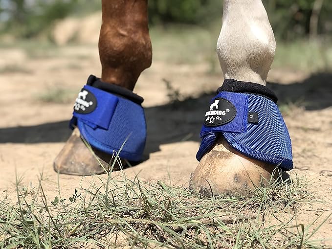 TGW RIDING 2520D Horse Bell Boots No-Turn Horse Bell Boots, Equine Ballistic Hoof Overreach Bell Boot, Pair