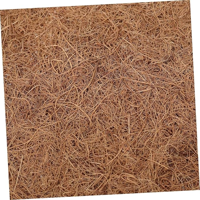 Mikikit 4pcs Coconut Fiber Reptile Carpet Mat for Bearded Dragon Leopard Gecko Terrarium Liner Bedding Safe Substrate for Snakes Lizards Versatile Use Pet Stores Homes