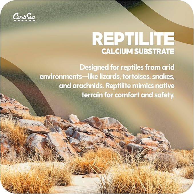 Carib Sea Reptiles Calcium Substrate Sand - 20 lb - Desert Rose - Calcium-Rich Sand for Reptile Terrariums, Ideal for Desert Species & Healthy Habitat