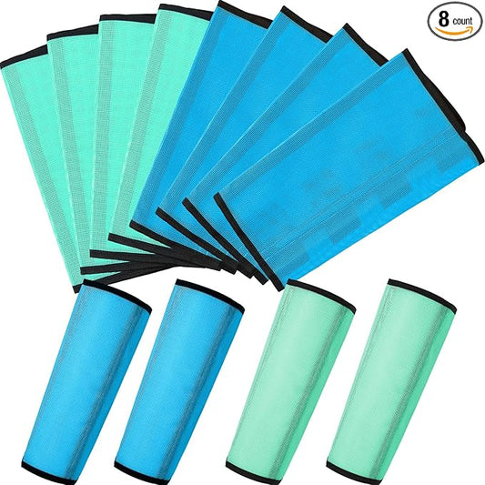 Jexine Set of 8 Mesh Fly Boots for Horse Loose Fitting Non Slip Breathable Horse Fly Leggings Protective Reduces Stress Leg Fatigue Wraps for Preventing Flies Mosquitoes Bite