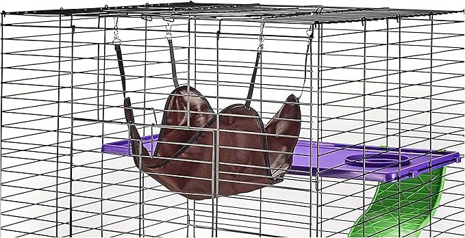 Kaytee My First Home Deluxe Multi-Level Habitat with Casters for Pet Ferrets 24" x 24" x 41.5"