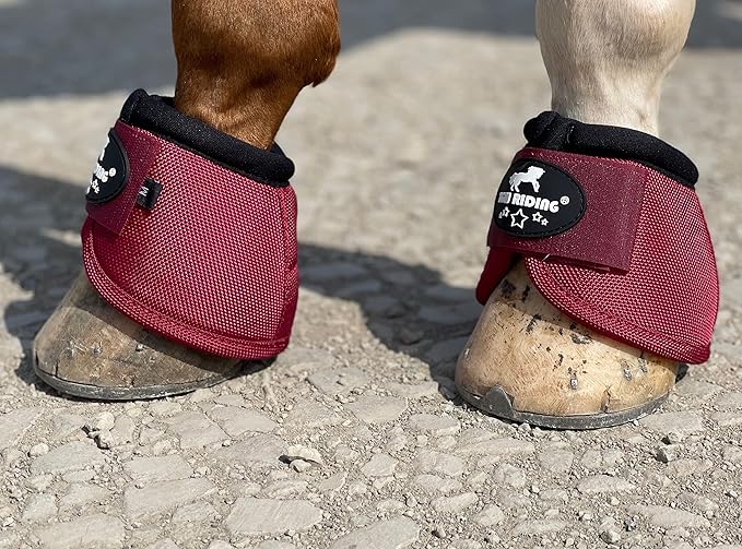 TGW RIDING 2520D Horse Bell Boots No-Turn Horse Bell Boots, Equine Ballistic Hoof Overreach Bell Boot, Pair