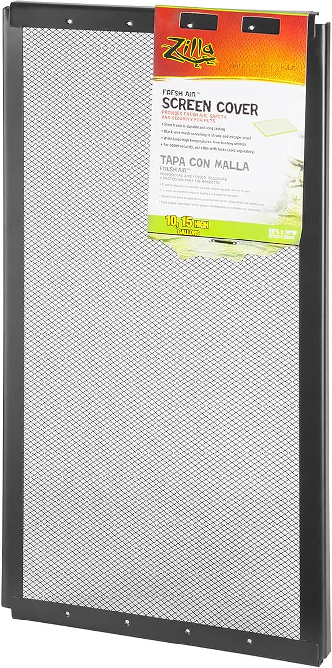Zilla Reptile Terrarium Covers Fresh Air Screen, 20x10-inch (Pack of 2)