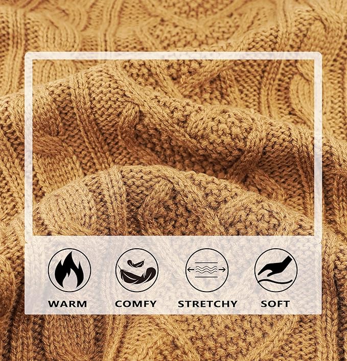 Dog Sweaters for Small Dogs Dog Clothes for Winter Solid Knitted Puppy Clothes Warm Chihuahua Sweater Turtleneck Pullover Pet Cat Sweater Thanksgiving Knitwear (Khaki, S)