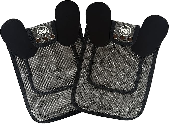 DOWN UNDER OUTDOORS 2 Pack Medium-Large Chicken Saddles with Adjustable Straps, Chicken Apron, Poultry Saver, Pet Supplies, Including Shoulder Covers (Extra Long Grey Mesh)
