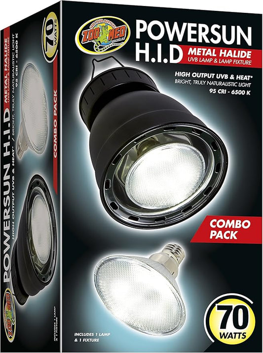 Zoomed PowerSun H.I.D Metal Halide UVB Lamp & Lamp Fixture