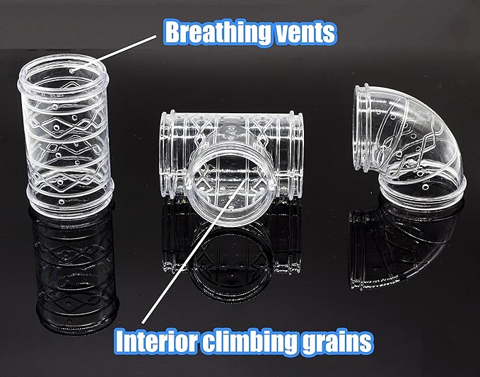 94 Pcs DIY Hamster Tunnel and Playground Module, Tube House Platform Excercise for Mouse Hamster and Other Small Animals