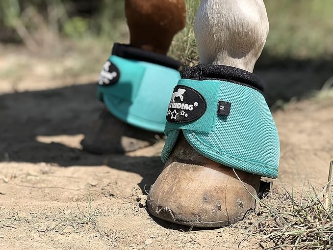 TGW RIDING 2520D Horse Bell Boots No-Turn Horse Bell Boots, Equine Ballistic Hoof Overreach Bell Boot, Pair