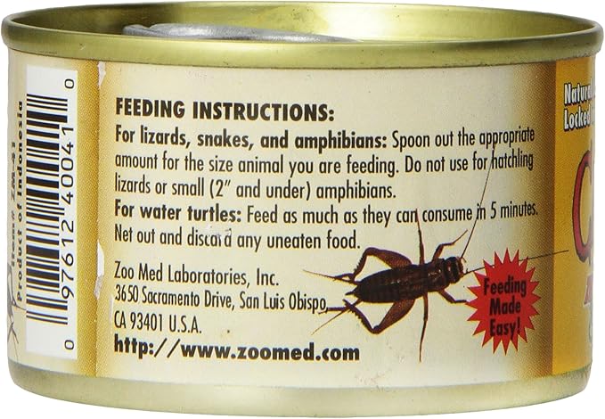 Zoo Med Laboratories SZMZM41 Can O Crickets Pet Food, 1.2-Ounce (Pack of 2)