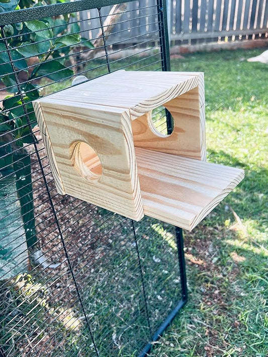 Chinchilla House Made of Kiln Dried Pine Also for Rats Birds Squirrels Mice Degu etc