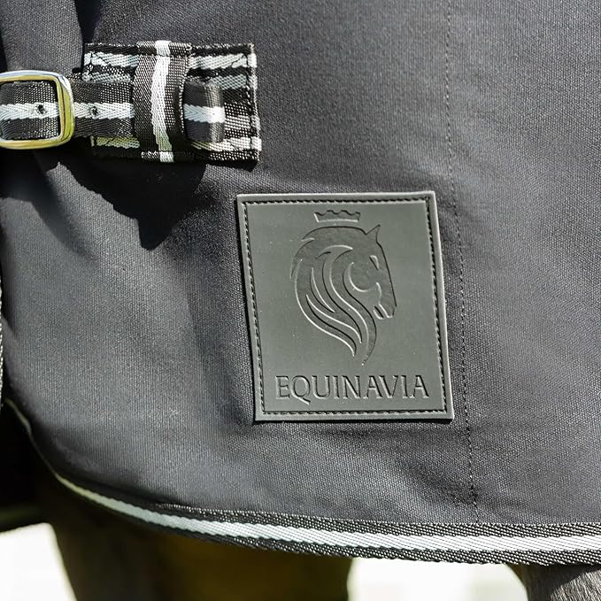 Equinavia Fryd 100% Cotton Stable Blanket for Horses | No Fill - Black - 76 in