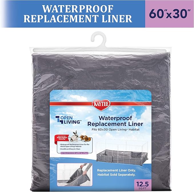 Kaytee Open Living Pet Guinea Pig or Rabbit Habitat Replacement Liner 60" x 30"