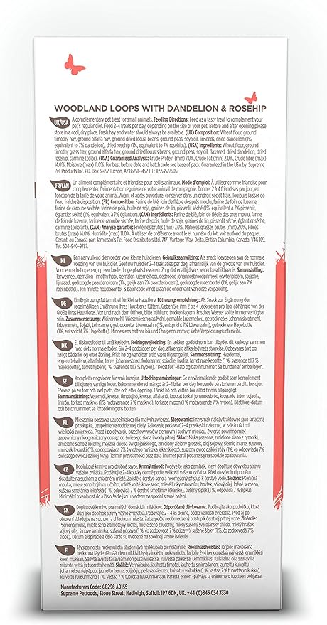 Supreme Petfoods Selective Naturals Woodland Loops For Guinea Pigs (Pack Of Four)
