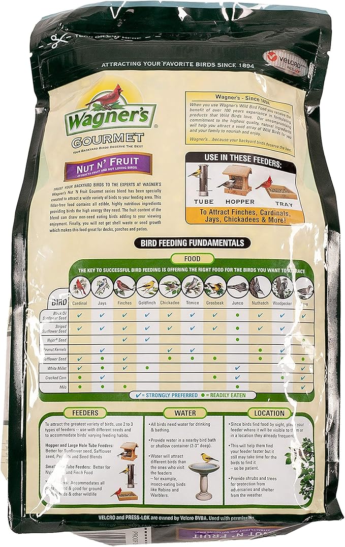 Wagner's Wild Bird Food Bundle with Deluxe Treat Blend (4 lbs) and Gourmet Nut & Fruit Blend (5 lbs)