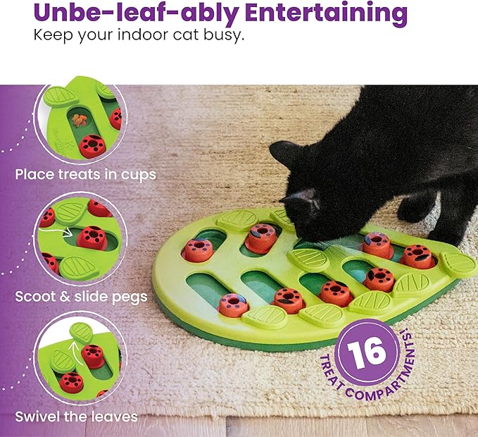Catstages Nina Ottosson Buggin?€? Out Puzzle & Play Cat Toy Treat Puzzle, 14" - Image 3
