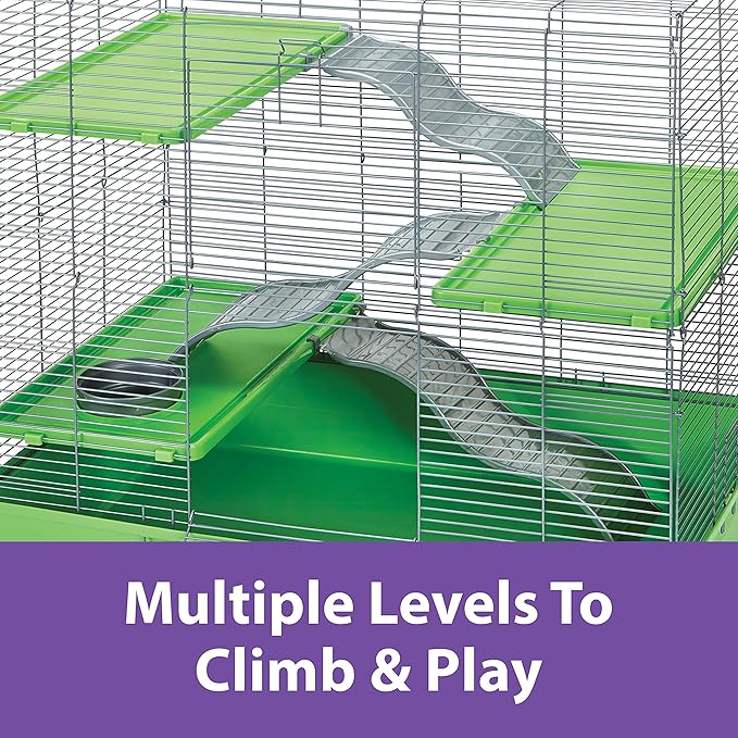 Kaytee My First Home Multi-Level Exotics Habitat for Pet Chinchillas, Rats, Degus, Sugar Gliders and Other Exotic Small Animals