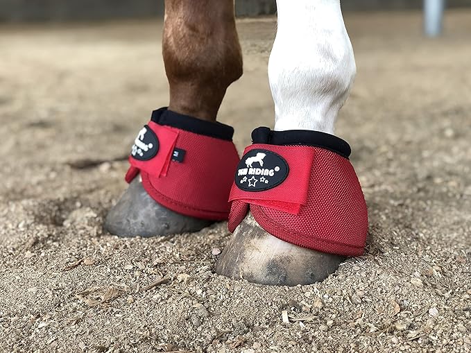 TGW RIDING 2520D Horse Bell Boots No-Turn Horse Bell Boots, Equine Ballistic Hoof Overreach Bell Boot, Pair